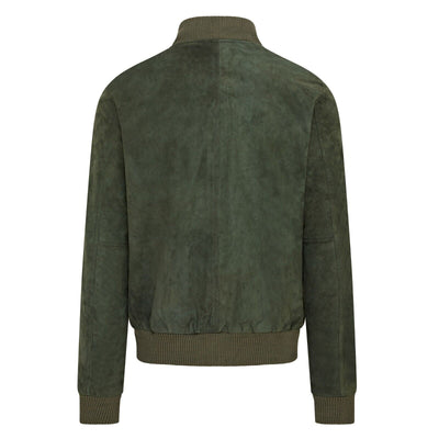 Mens Soft Goat Suede MA-1 Varsity Bomber Jacket  - Dalian