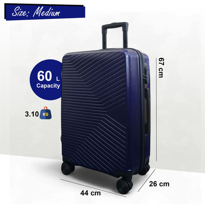 Hardshell Suitcase Set Robust 8 Wheel Luggage Cabin Case Bag