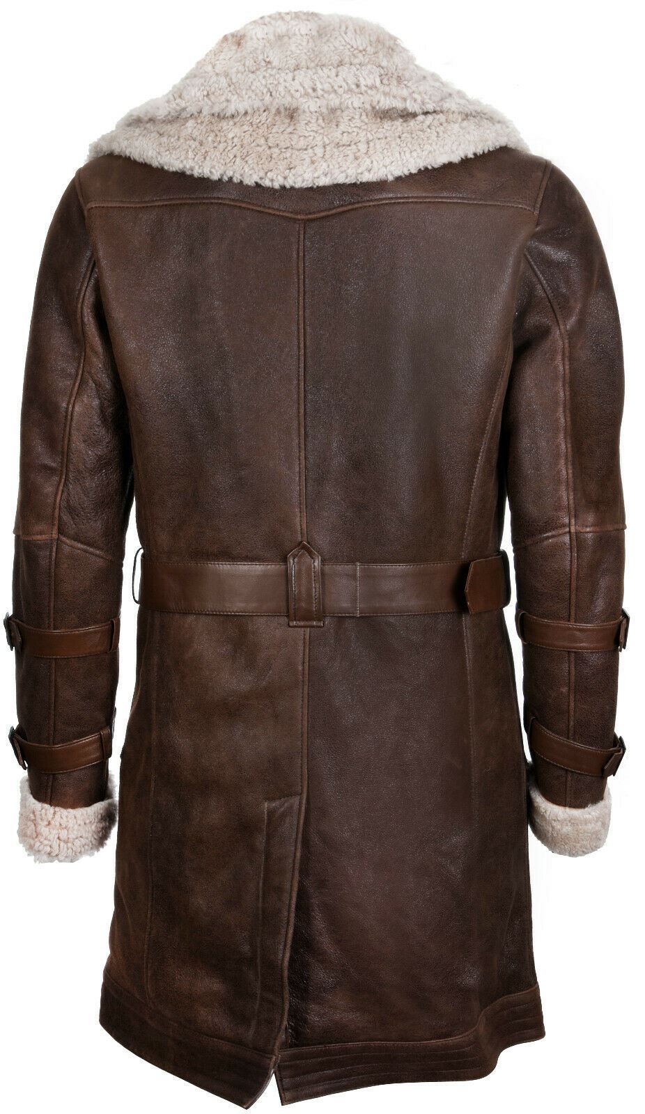 Mens 3/4 Warm Leather Sheepskin Trench Coat-Medina – Infinity Leather