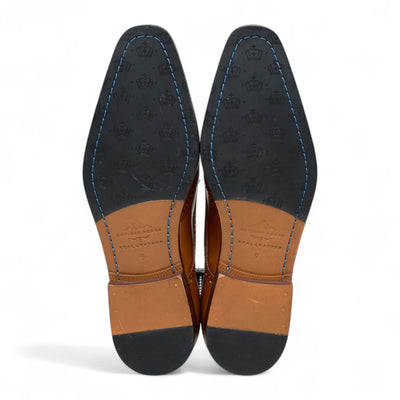 Antique Rogue Men’s Tan Brown Leather Oxford Derby Brogue - Luca