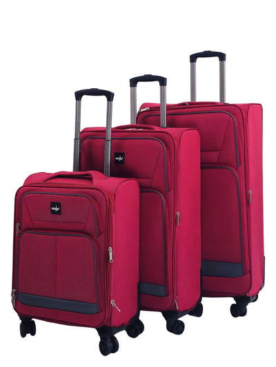 Soft 3 pcs Luggage Suitcase Set Cabin Light Travel Bags