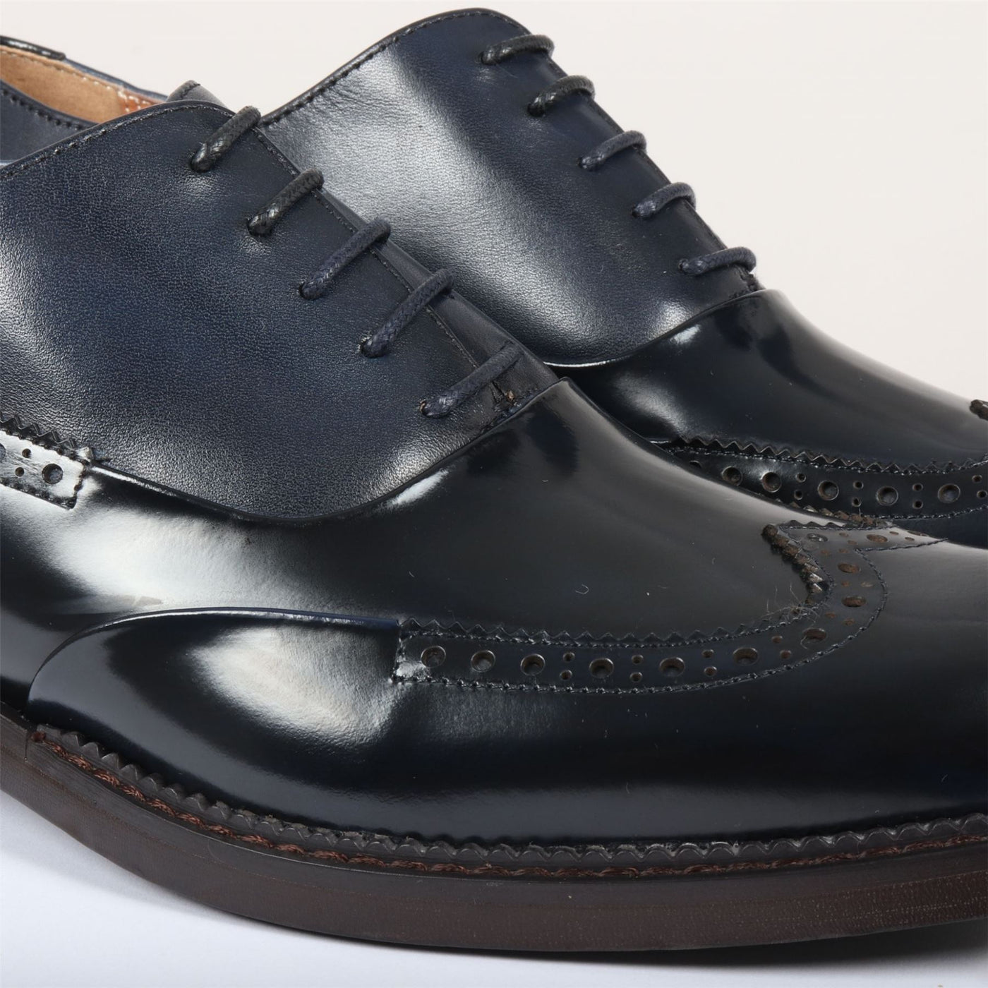 Justin Reess Men's Patent Leather Brogue Formal Shoes - Harry