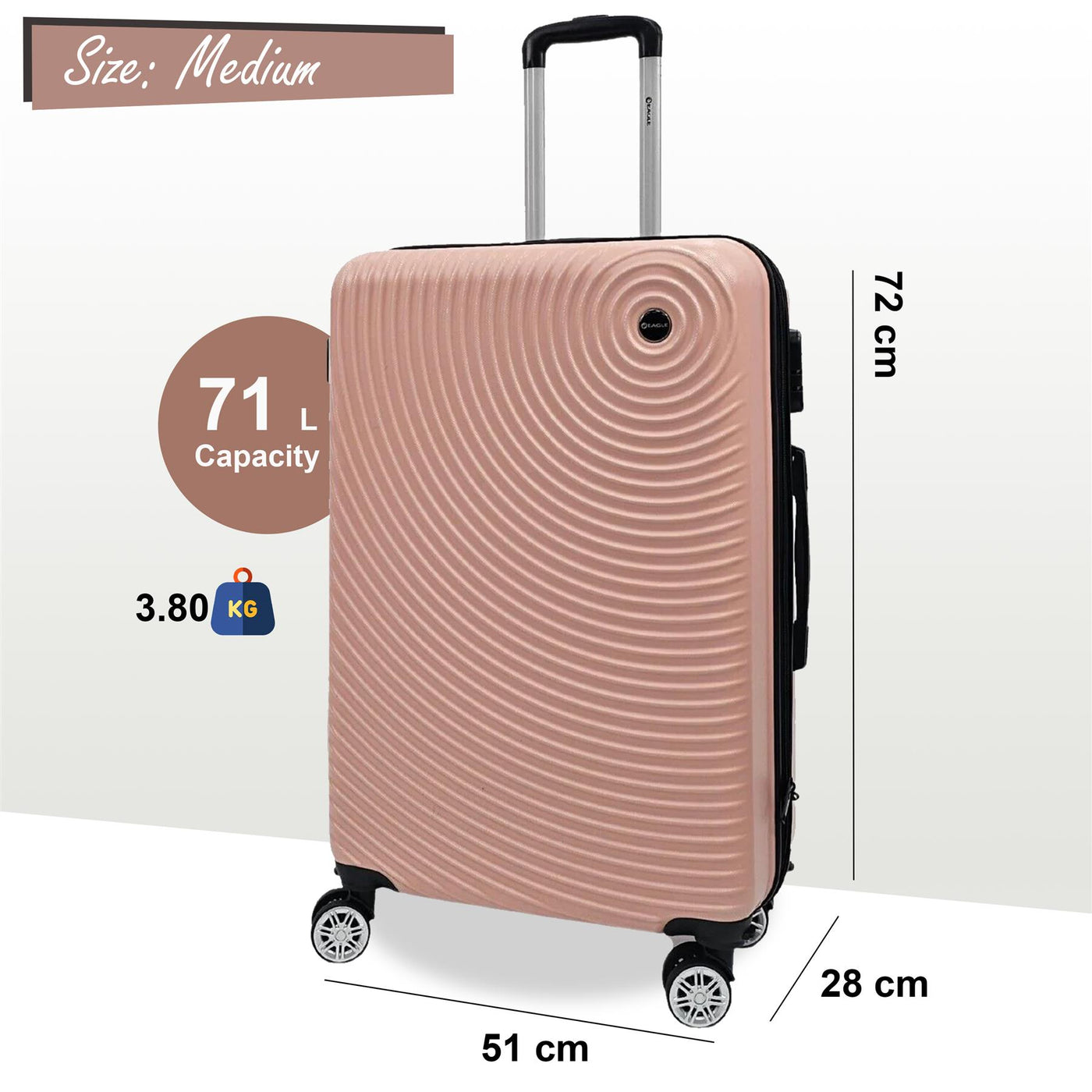 Hard Shell ABS Cabin Suitcase Luggage Set