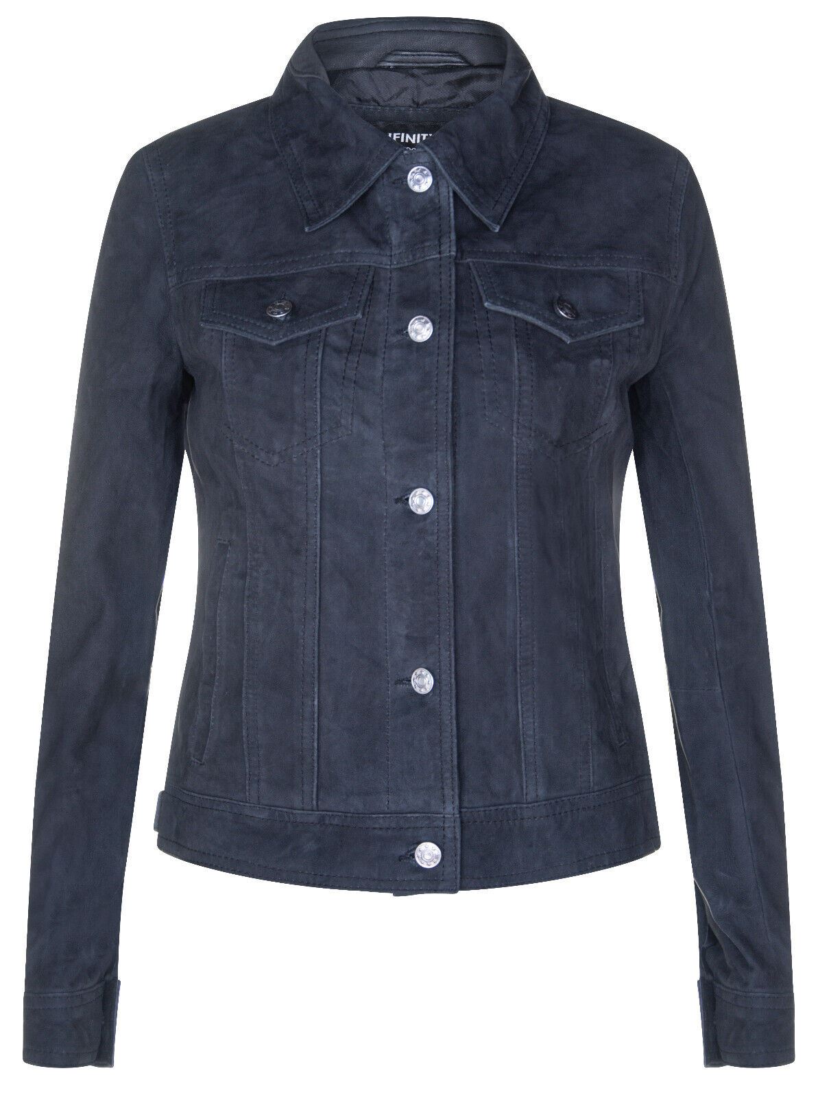 Damen Trucker Jeansjacke aus Ziegenwildleder - Astoria