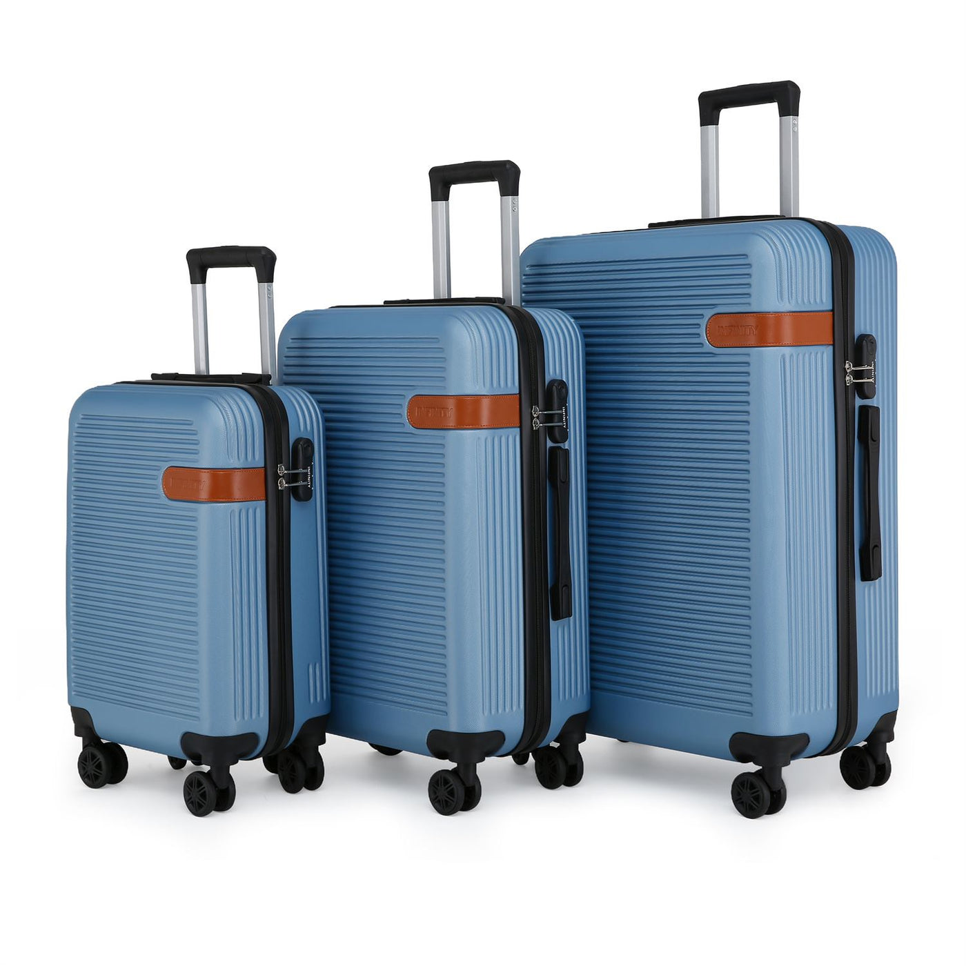 Hard Shell Classic Dual 4 Wheel Luggage Suitcase Set