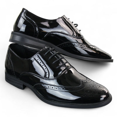 Men's Patent Lace-Up Brogues Smart Dress Shoes