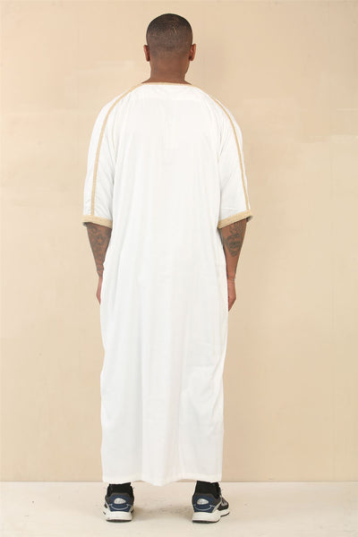 Men's Moroccan Thobe Jubba Robe Eid Djellaba Gandoura