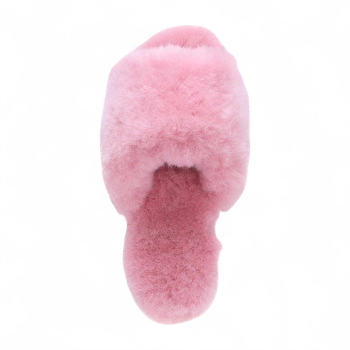 Women's Sheepskin Slippers Pink Warm Winter Fur Sliders - Nordic