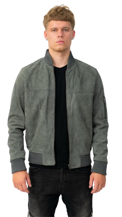 Mens Goat Suede MA-1 Bomber Jacket-Auckland