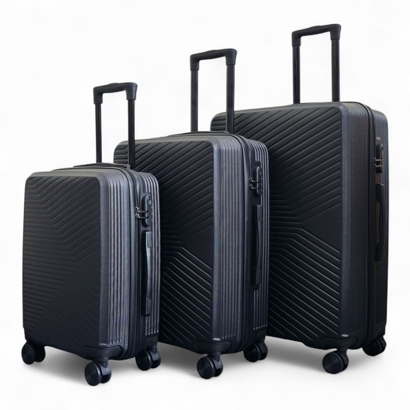 Hardshell Suitcase Set Robust 8 Wheel Luggage Cabin Case Bag