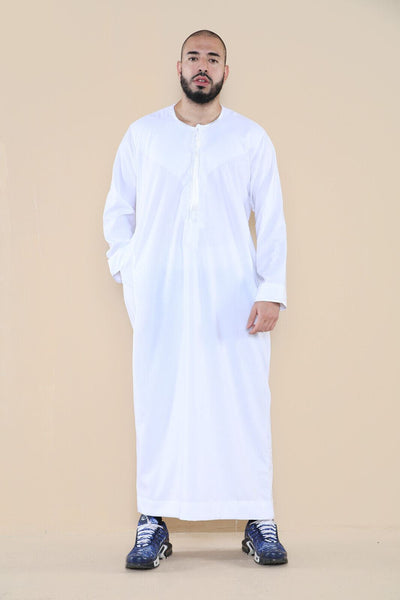 Mens Thobe Jubba Saudi Islamic Arab Eid Emirati Kaftan Jubbah Tassel Robe