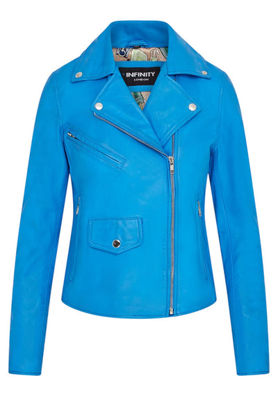 Women's Classic Brando Biker Leather Jacket - Broome