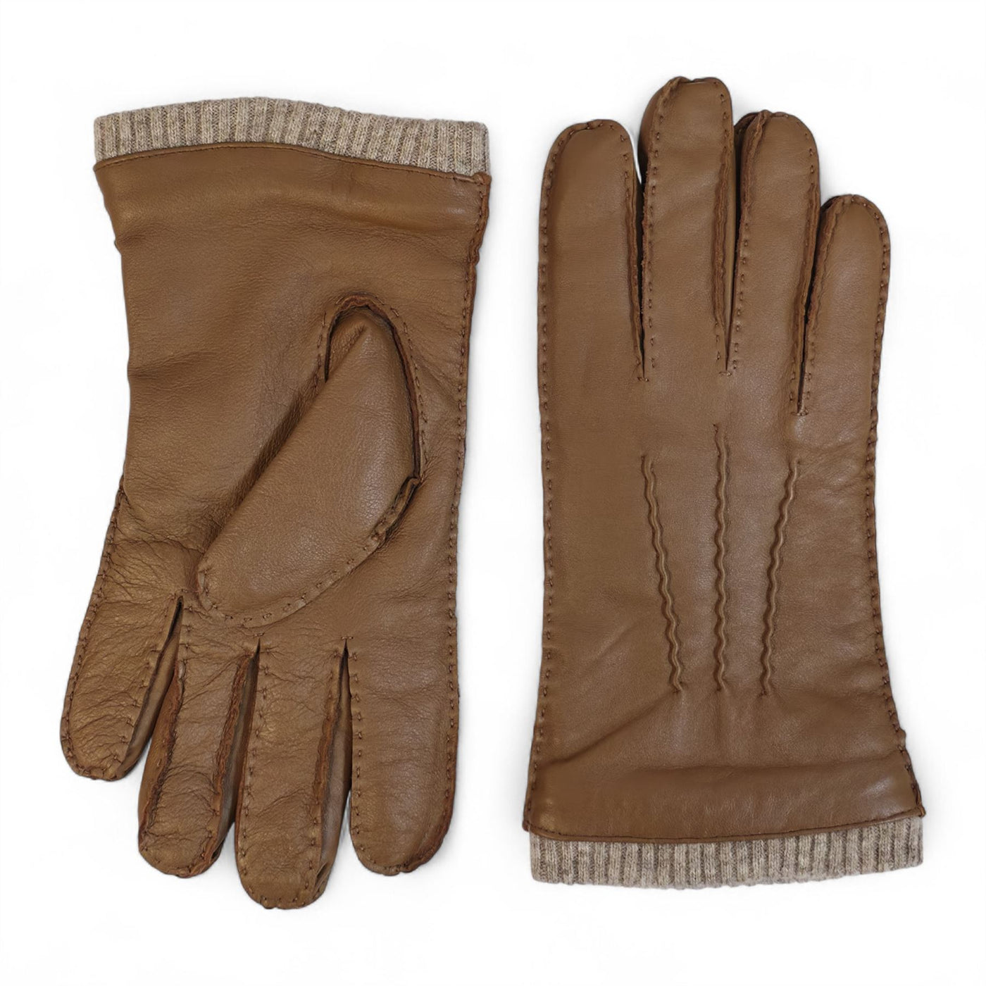 Men’s Italian Leather Warm Wool Lining Winter Gloves - M-LGV-405