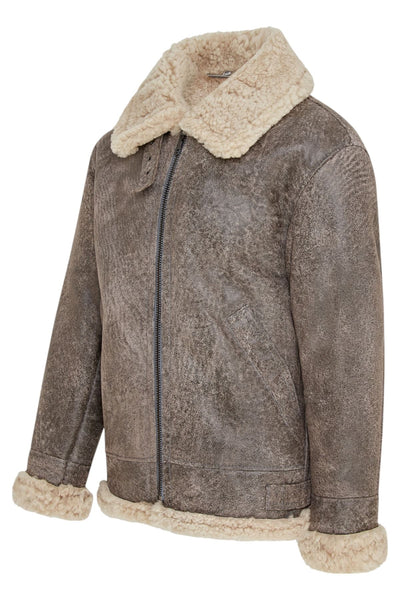 Herren B3 WW2 Fliegerjacke aus Schaffellleder - Houston 