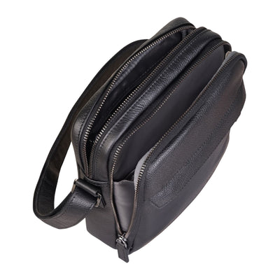 Genuine Leather Vintage Messenger Crossbody Travel Bag - Hawthrone