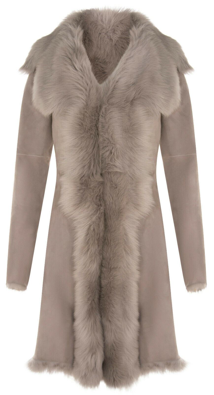 Womens Toscana Sheepskin Suede Trench Coat-Tbilisi