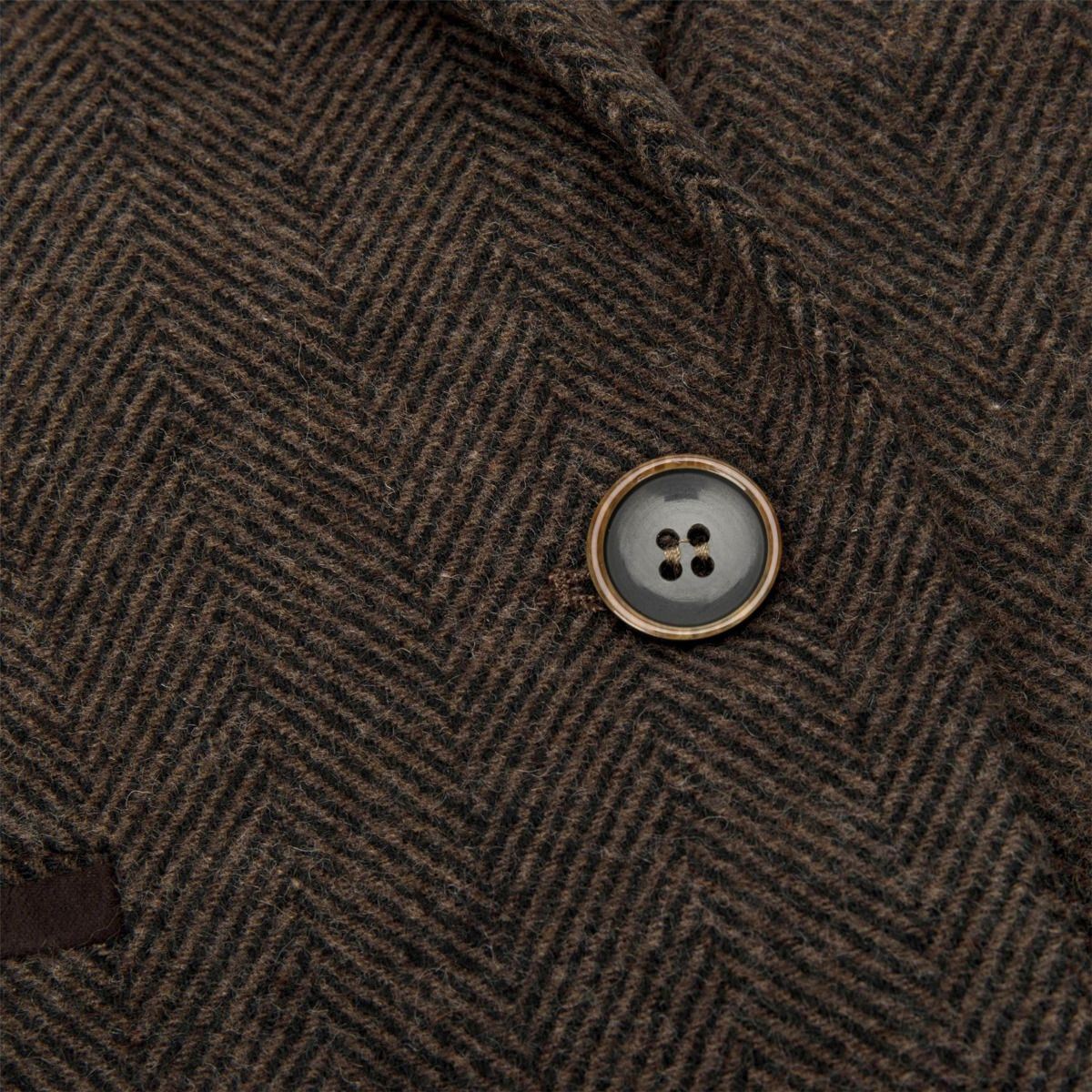 Womens Tweed 1920s Herringbone Brown Blazer