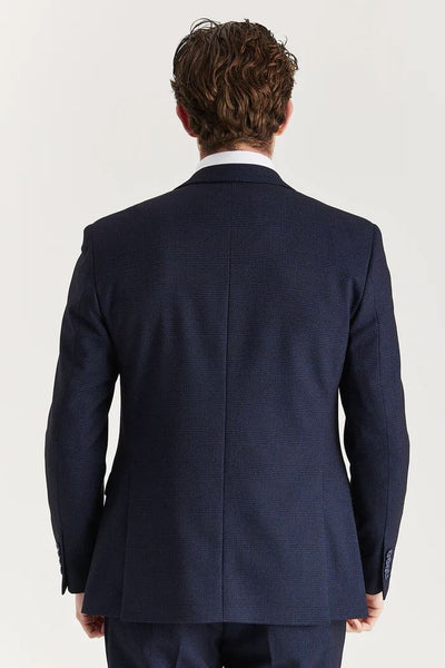 Men's Navy Suit Blazer Prince Of Wales Formal Blazer