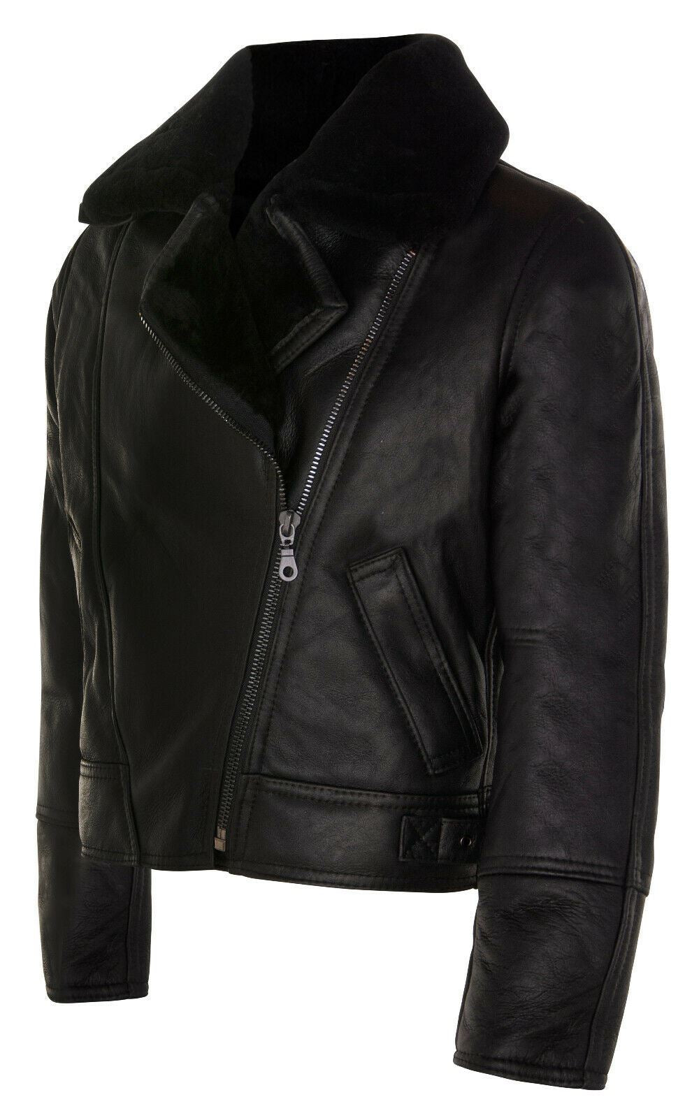 Womens B3 Sheepskin Leather Flying Jacket-Bergamo
