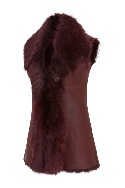 Women's Toscana Shearling Nappa Leather Sheepskin Gilet - Parkes