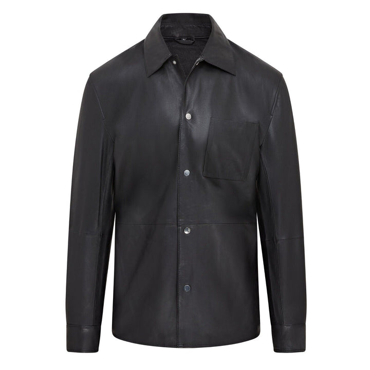 【nmtc+】　line leather jacket ブラック 9b104b59-4a6e-40ee-be9b-