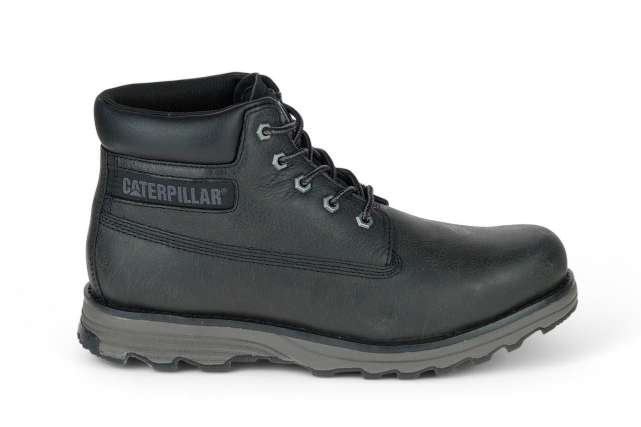 Caterpillar Men's Founder Black Leather Everyday Ankle Boots