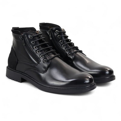 Men's Biker Lace-Up Ankle Boots