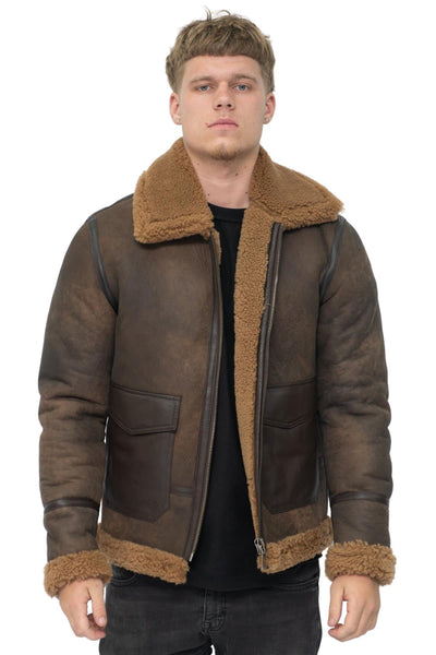 Mens Antique B3 Sheepskin Jacket-Highbridge