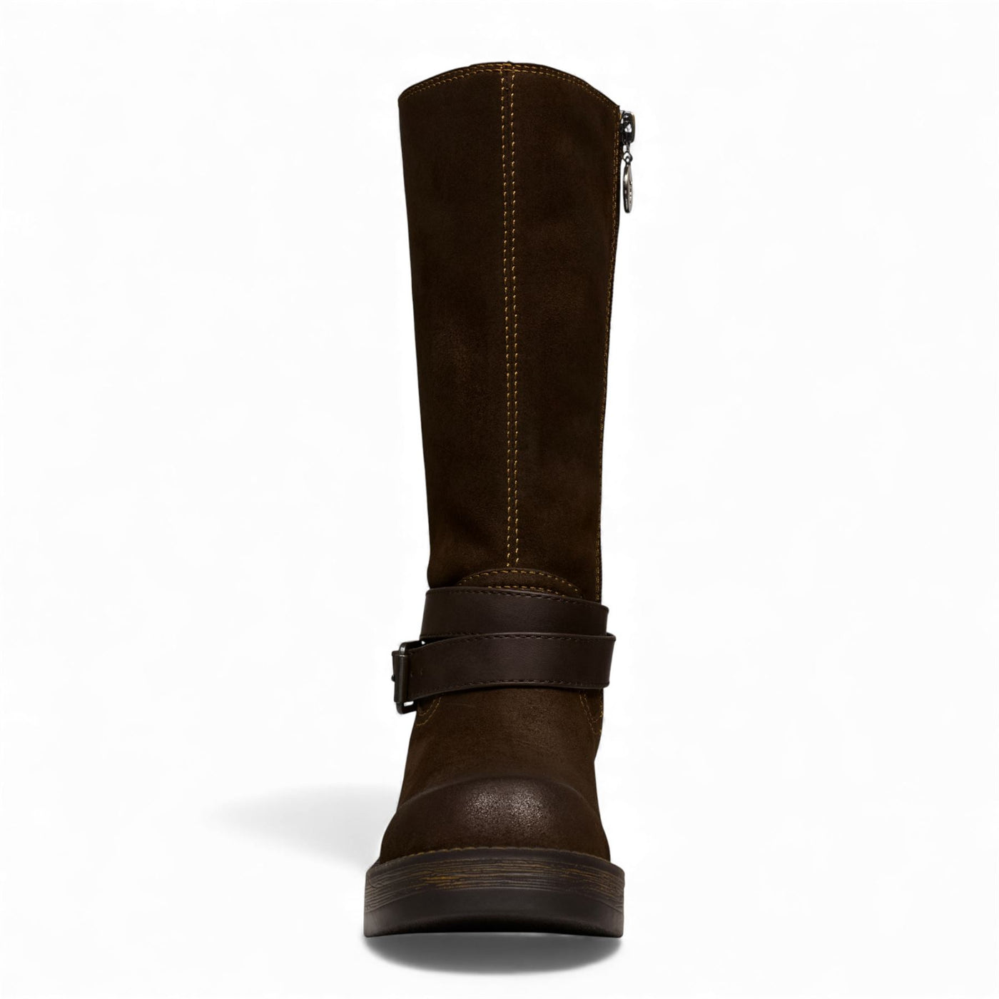 Windsorsmith Womens Brownie Suede Leather Mid-Calf High Western Riding Boots - Gotcha