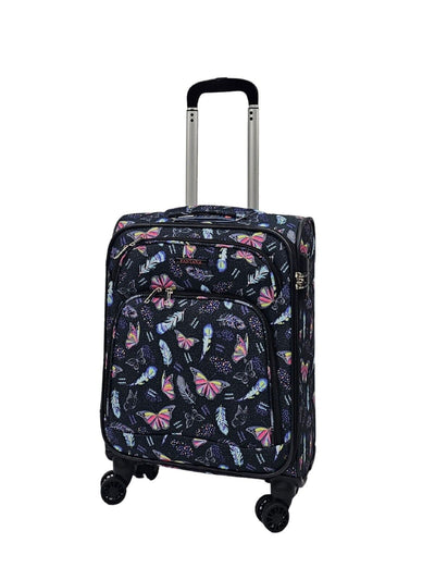 Lightweight Print Suitcases 8 Wheel Luggage Travel Soft Bags Set
