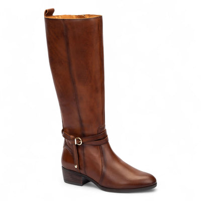 Pikolinos Women's Knee High Tall Cuero Brown Leather Boots - Daroca