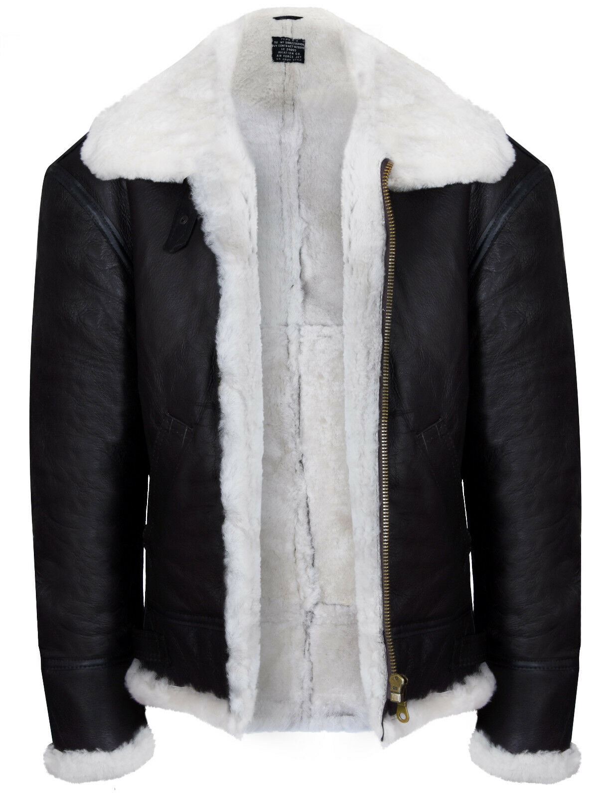 Mens B3 Aviator Real Sheepskin Leather Flying Jacket-Oxford