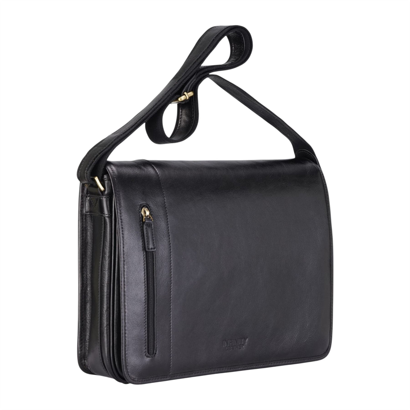 Genuine Leather Laptop Satchel Messenger Shoulder Bag - Astor
