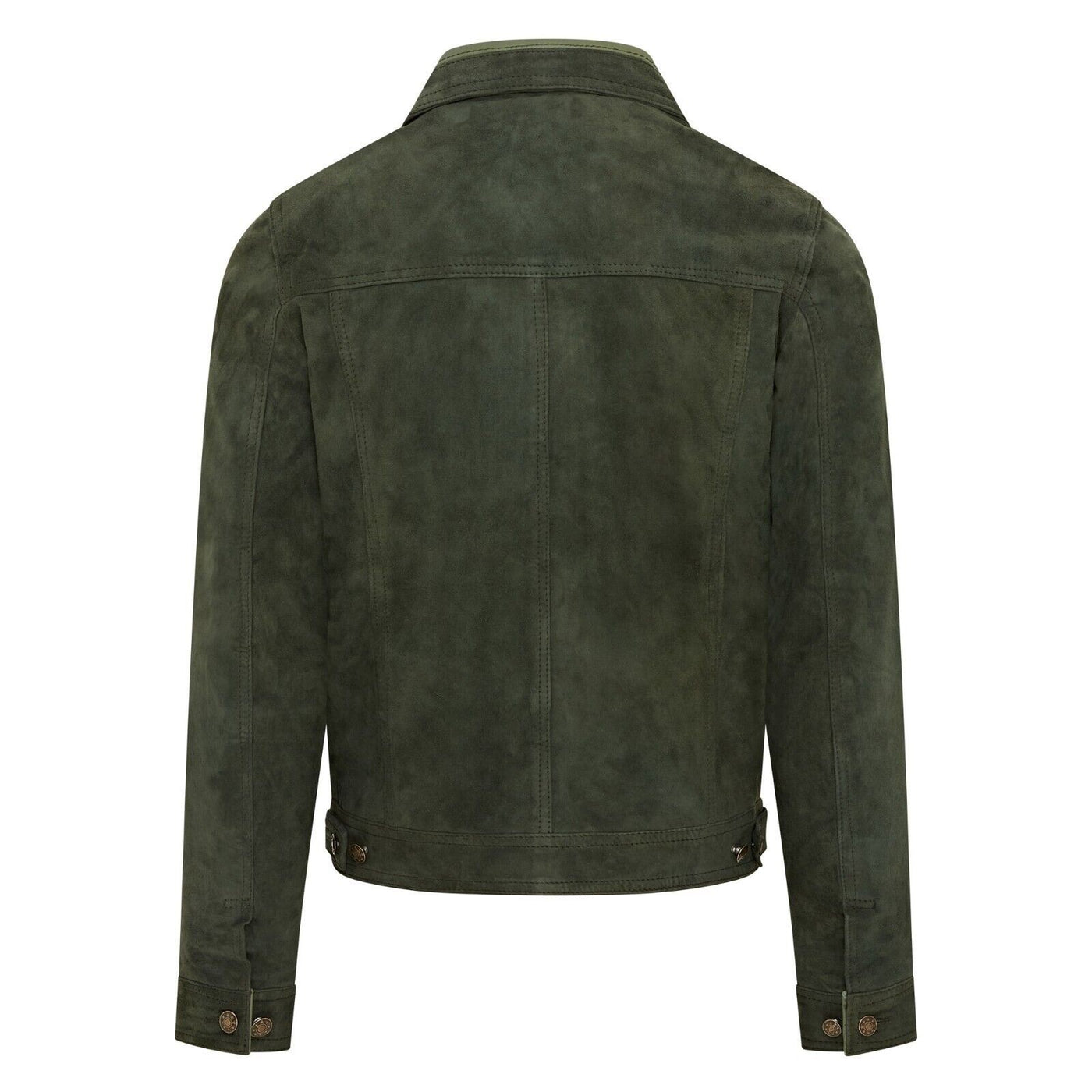 Mens Trucker Goat Suede Western Leather Jeans Jacket - Yangon