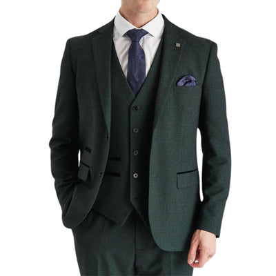 Men's Green Suit Blazer Prince Of Wales Formal Blazer