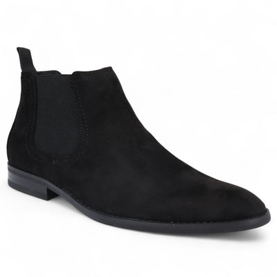 Men's Suede Chelsea Boots Real Leather Lined Slip-On