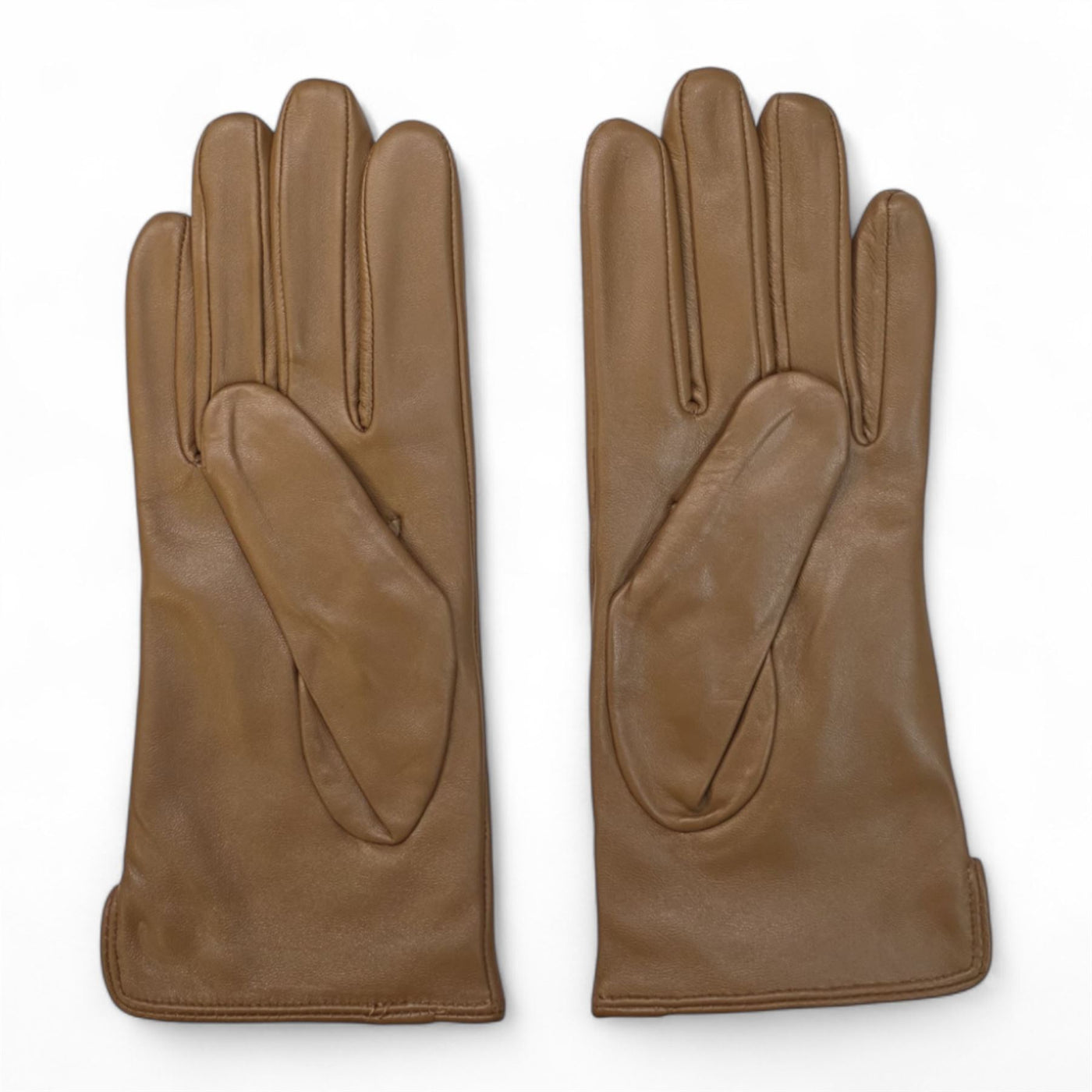 Womens Italian Leather Winter Stitch Line Design Soft Wool Lining Gloves - L-GLV-301