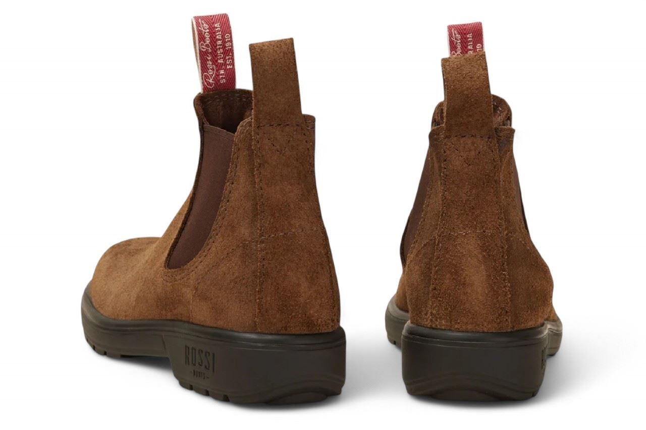 Rossi 303 Endura Rustic Brown Suede Leather Chelsea Boots