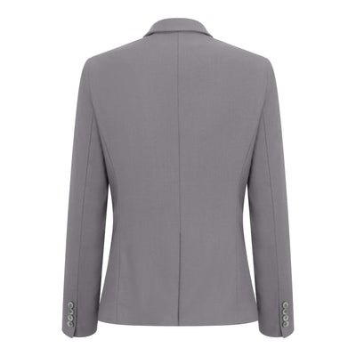 Women's 3 Piece Tailored Fit Plain Grey Formal Office Suit