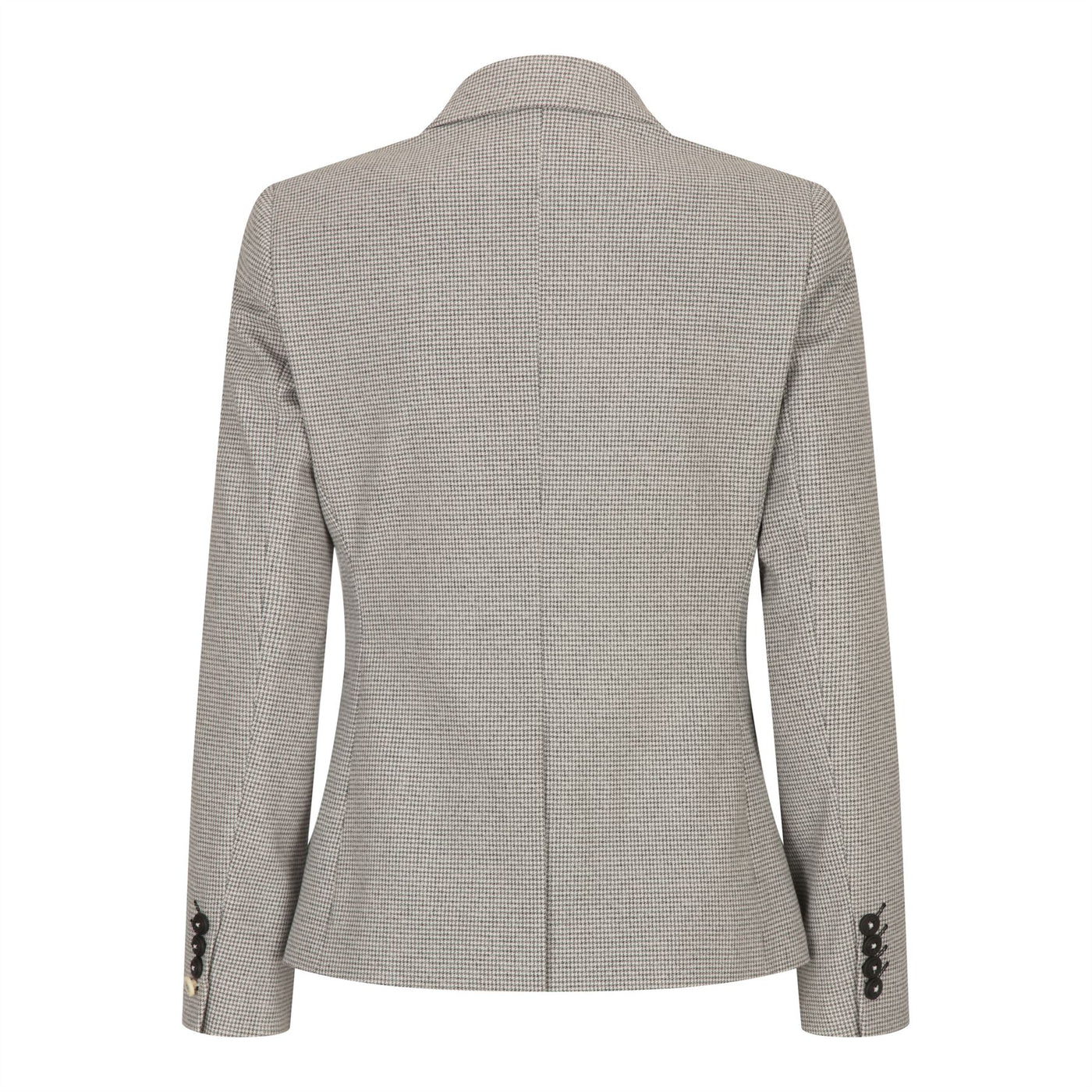 Women's Beige Tweed Tailored Fit Wool Blend Blazer
