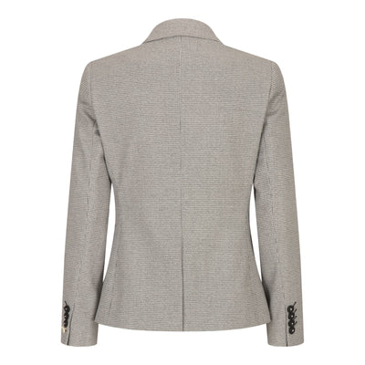 Women's Beige Tweed Tailored Fit Wool Blend Blazer