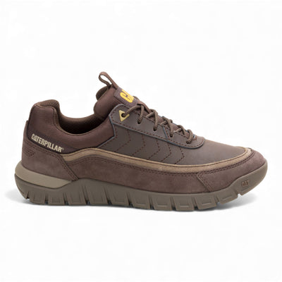 CAT Caterpillar Mens Brown Leather Hiking Boots Walking Trainers - Versage Lo