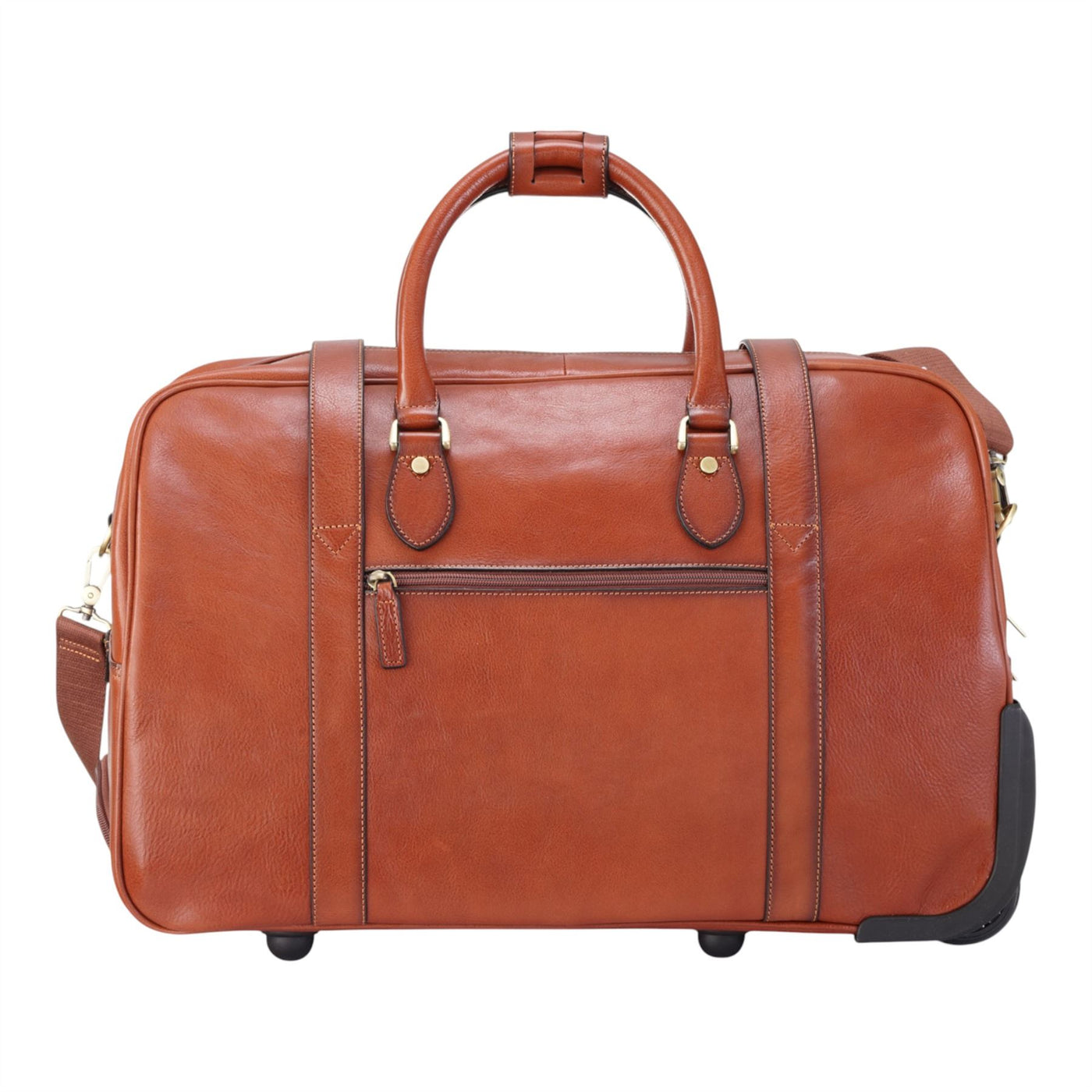 Genuine Leather Wheeled Holdall Duffle Travel Cabin Bag - Holt