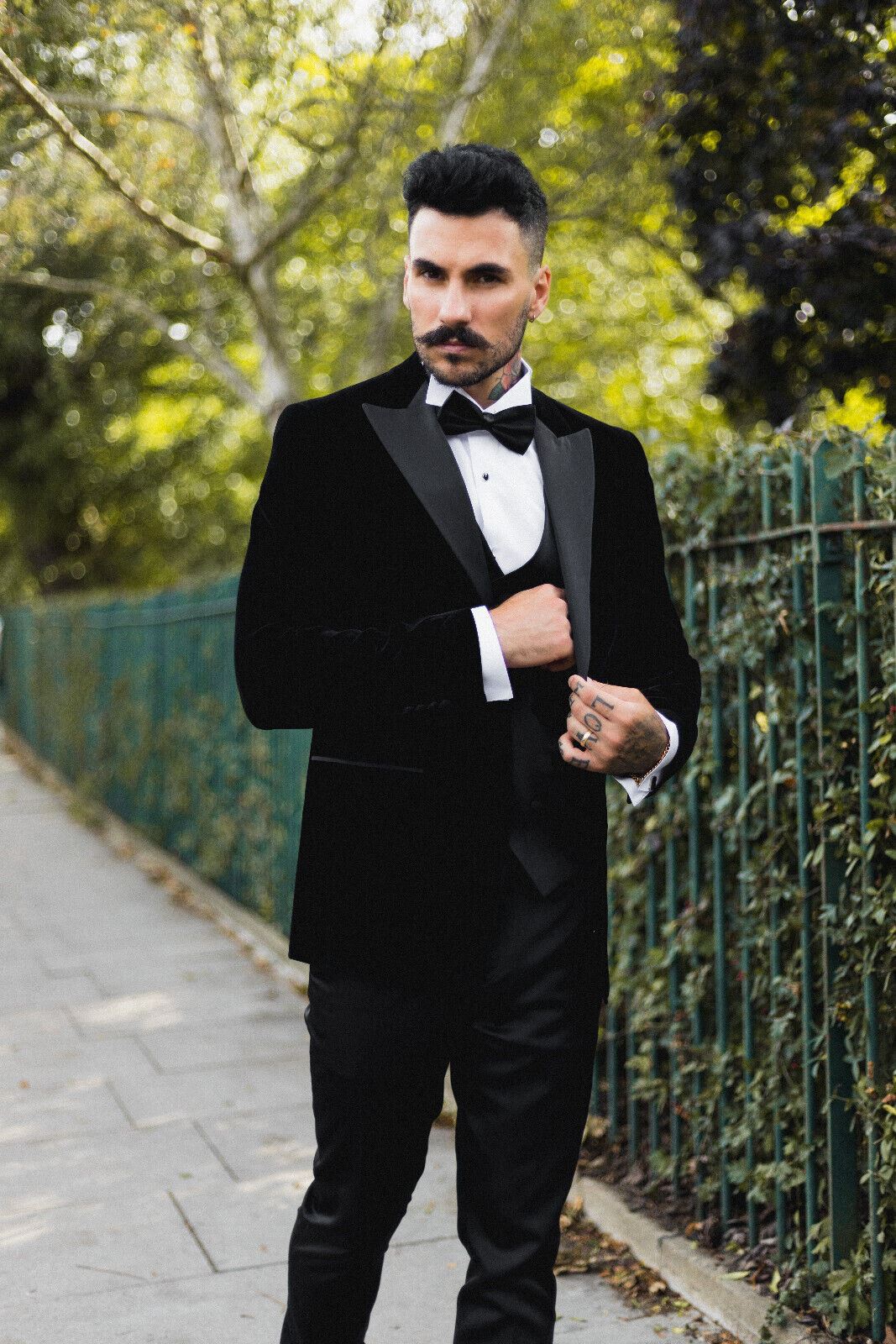 Mens Black Velvet Dinner Tuxedo Suit Jacket Blazer – Infinity Leather