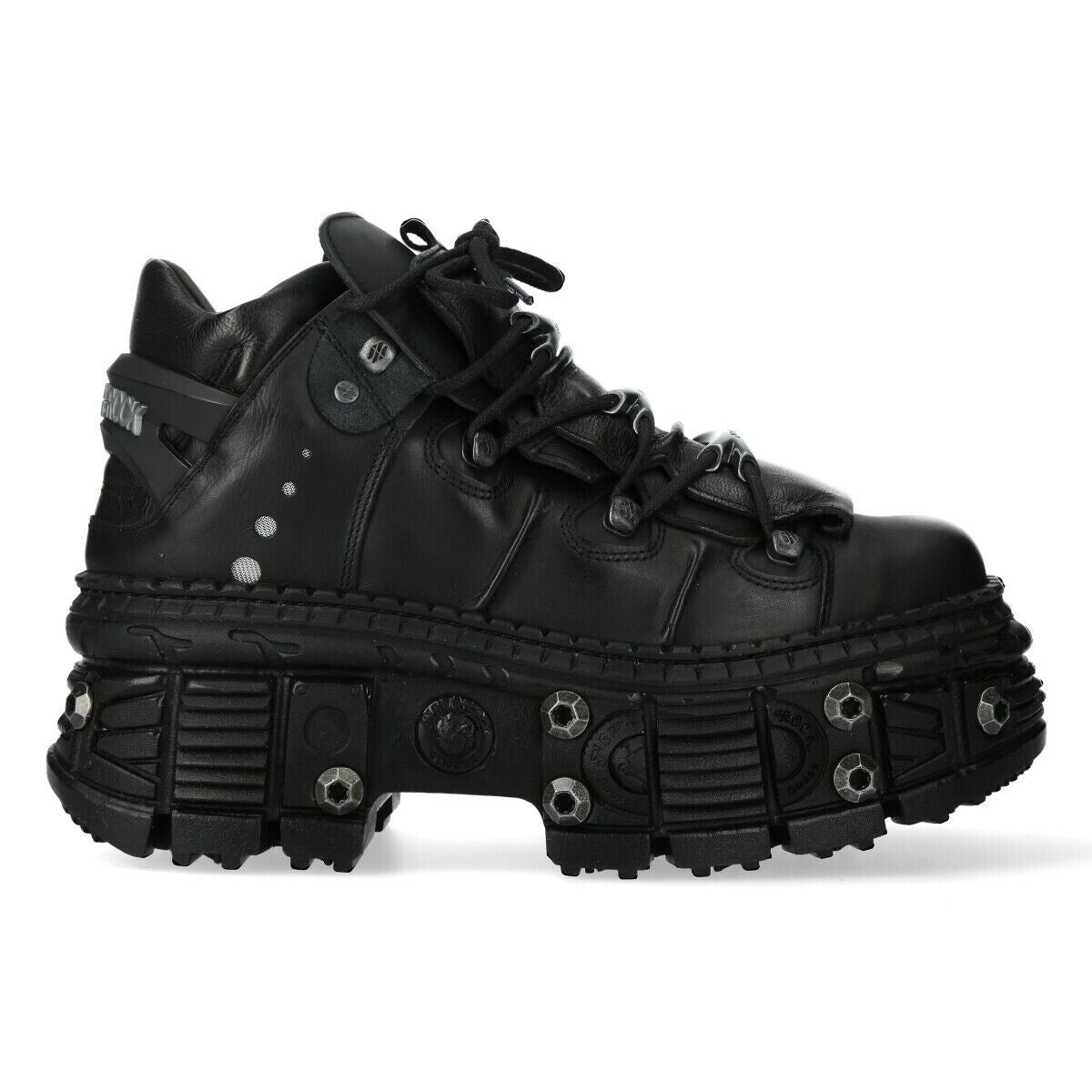 Neue Rock Goth Leder Stiefeletten-WALL106-S25