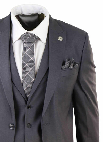 Nuovo Uomo 3 Pezzi Vestito Pianura antracite Classico Su Misura Smart Casual 1920s Formale