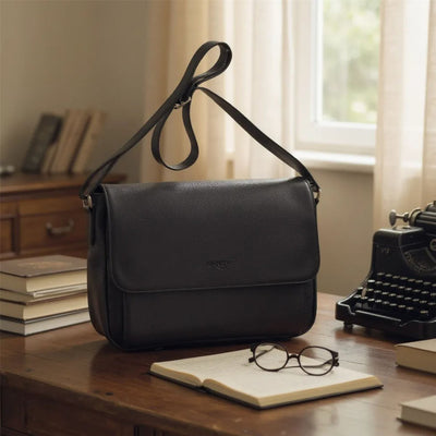 Genuine Leather Laptop Bag Travel Work Messenger Satchel - Camden