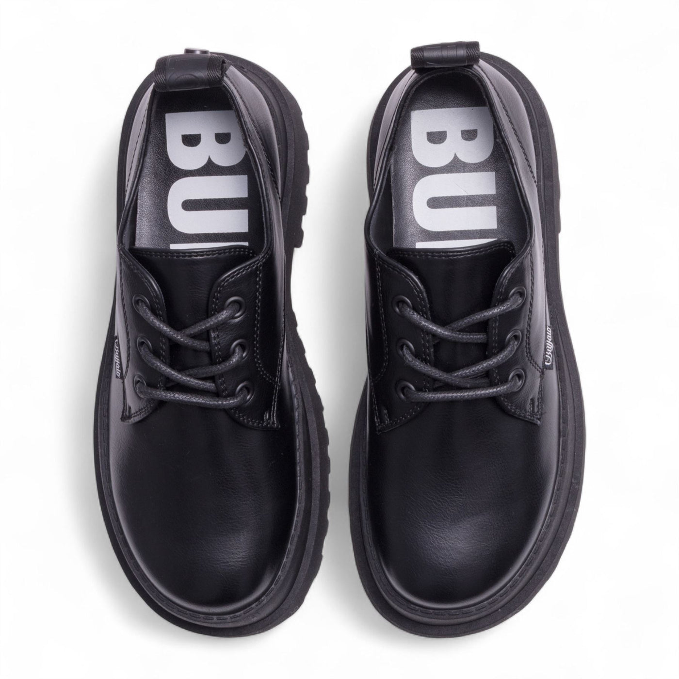 Buffalo Women’s Black Lace-Up Chunky Platform Derby Shoes - Pluto