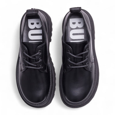 Buffalo Women’s Black Lace-Up Chunky Platform Derby Shoes - Pluto