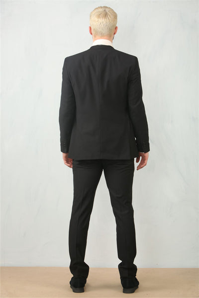 Men's Black 3 Piece Formal Classic Prom Suit Workwear